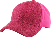 Load image into Gallery viewer, Glitter Ponytail Baseball Cap: BLK