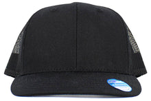Load image into Gallery viewer, Kids Mesh Baseball Cap: BLK-BLK