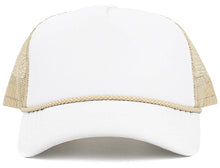 Load image into Gallery viewer, Foam Premium Rope Trucker Hat: WHT-STN