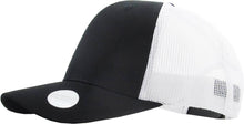Load image into Gallery viewer, CLASSIC 6 PANEL MESH BACK: BLK-WHT