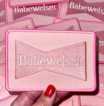 Load image into Gallery viewer, Pink Trendy Patch, Beer Patch, Trucker Hat Patch, Babeweiser Patch, Embroidered Small Patch, Preppy Pink Patch, DIY, Patch for Hat