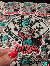 Load image into Gallery viewer, Baby, I'm a Wild Card Patch, Trucker Hat Patch, Boujee Patch, Cowgirl Patch, Western Patch, Pink Patch, Trendy Patch, Preppy Patch, Iron On Patch, DIY