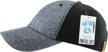 Load image into Gallery viewer, Glitter Ponytail Baseball Cap: BLK