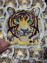 Load image into Gallery viewer, Tiger Patch, Mascot Patch, Small Patches, Embroidery Patch, Iron on Patch, Trucker Hat Patch, Preppy Patch, Bag Patch, Game Day