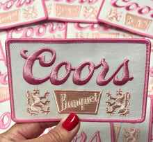 Load image into Gallery viewer, Coors Patch, Trucker Hat Patch, Pink Patch, Beer Patch, Patch for Hat, Embroidery Patch, Trendy Patch, Cowgirl Patch, DIY