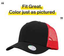 Load image into Gallery viewer, CLASSIC 6 PANEL MESH BACK: BLK-WHT