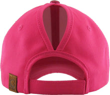 Load image into Gallery viewer, Glitter Ponytail Baseball Cap: BLK