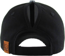 Load image into Gallery viewer, Glitter Ponytail Baseball Cap: BLK