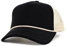 Load image into Gallery viewer, Foam Premium Rope Trucker Hat: BLK-STN