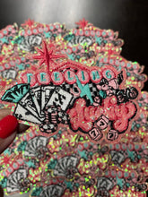Load image into Gallery viewer, Feeling Lucky Patch, Trucker Hat Patch, Pink Patch, Glitter Patch, Cowgirl Patch, Trendy Patch, Iron On Patch, DIY
