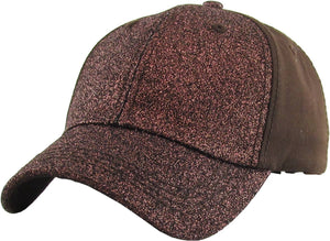Glitter Ponytail Baseball Cap: BLK