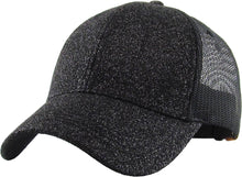 Load image into Gallery viewer, Glitter Meshback Baseball Cap: SIL
