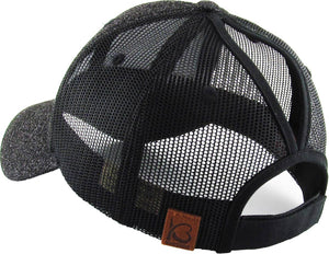 Glitter Meshback Baseball Cap: SIL
