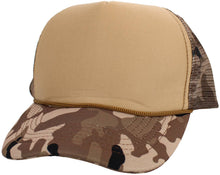 Load image into Gallery viewer, Classic Foam Front Trucker Hat: D.khaki
