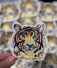 Load image into Gallery viewer, Tiger Patch, Mascot Patch, Small Patches, Embroidery Patch, Iron on Patch, Trucker Hat Patch, Preppy Patch, Bag Patch, Game Day
