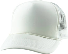 Load image into Gallery viewer, Classic Foam Front Trucker Hat: White
