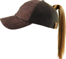Load image into Gallery viewer, Glitter Meshback Baseball Cap: SIL
