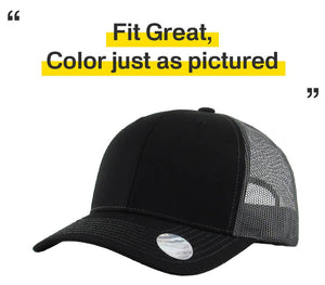 CLASSIC 6 PANEL MESH BACK: WHT-BLK
