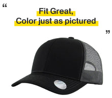 Load image into Gallery viewer, CLASSIC 6 PANEL MESH BACK: BLK-BLK
