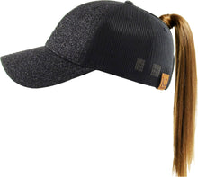 Load image into Gallery viewer, Glitter Meshback Baseball Cap: SIL
