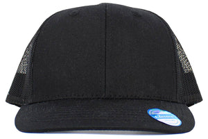 Kids Mesh Baseball Cap: BLK-BLK