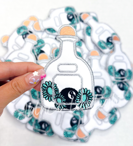 Turquoise jewelry tequila bottle trucker hat patches iron on