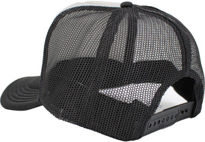 Classic Foam Front Trucker Hat: Black-N.pink