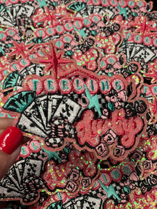 Feeling Lucky Patch, Trucker Hat Patch, Pink Patch, Glitter Patch, Cowgirl Patch, Trendy Patch, Iron On Patch, DIY