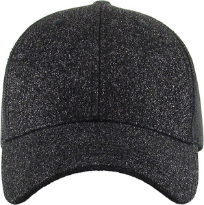 Glitter Meshback Baseball Cap: SIL