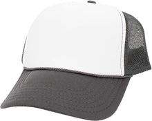 Load image into Gallery viewer, Classic Foam Front Trucker Hat: D.grey-White
