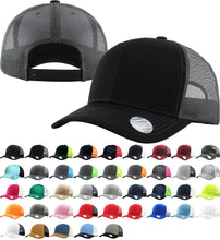 Load image into Gallery viewer, CLASSIC 6 PANEL MESH BACK: BLK-BLK
