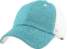 Load image into Gallery viewer, Glitter Meshback Baseball Cap: SIL
