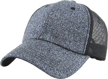 Load image into Gallery viewer, Glitter Meshback Baseball Cap: SIL
