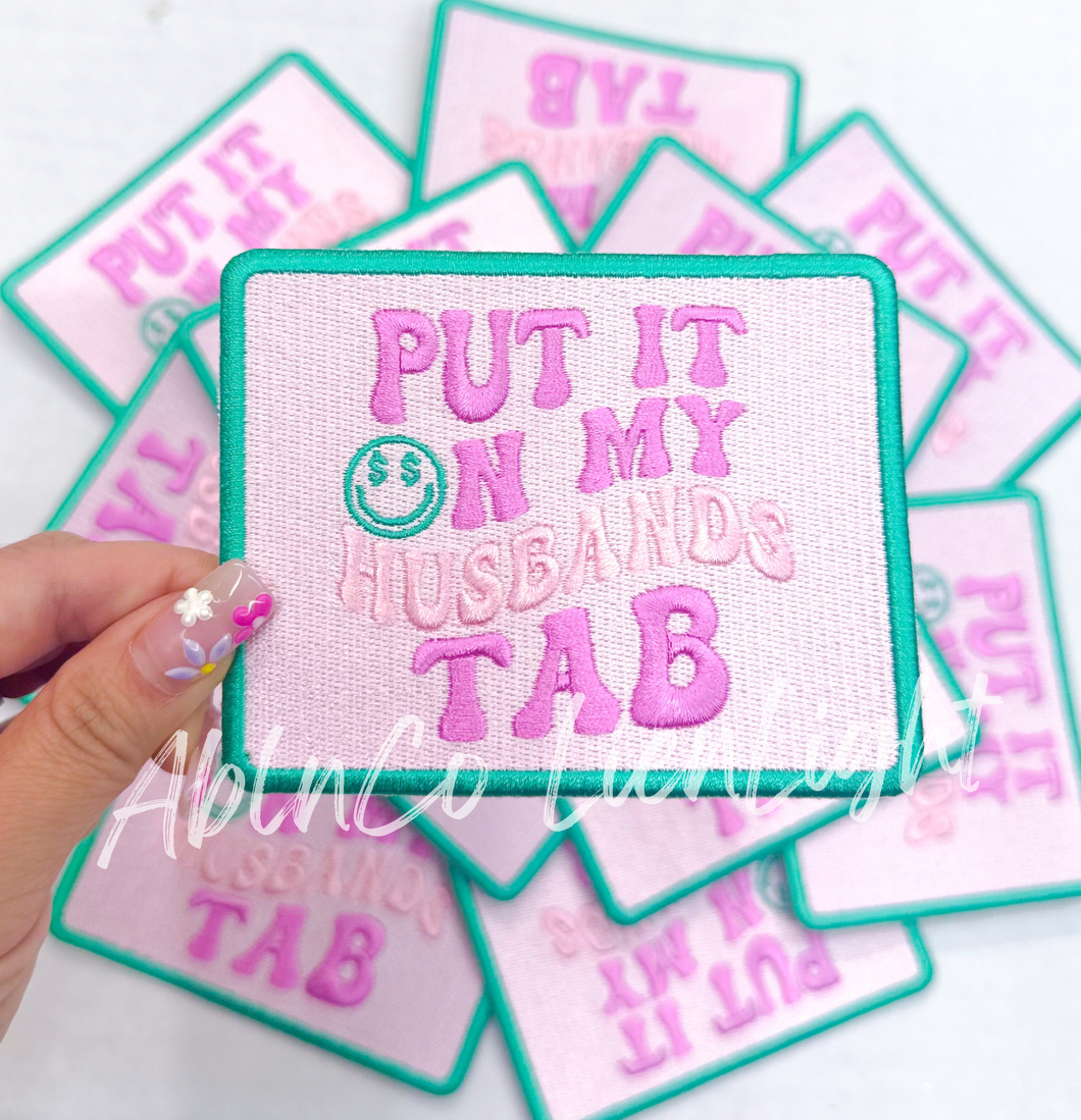 4” small put it on my husbands tab trucker hat iron on patch