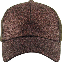 Load image into Gallery viewer, Glitter Meshback Baseball Cap: SIL
