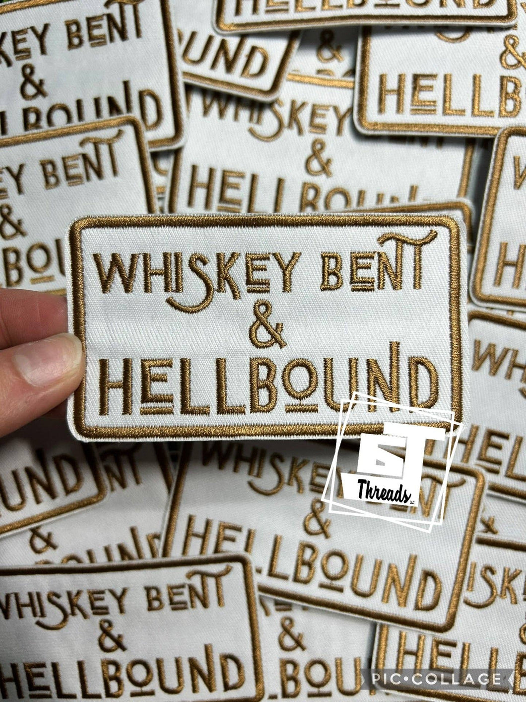 Whiskey Bent and Hell Bound....Cap Patches Only: Whiskey Bent and Hell Bound