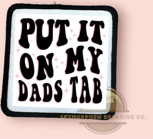 Dads Tab - Pink Star: Patch (Image Printed on Patch)