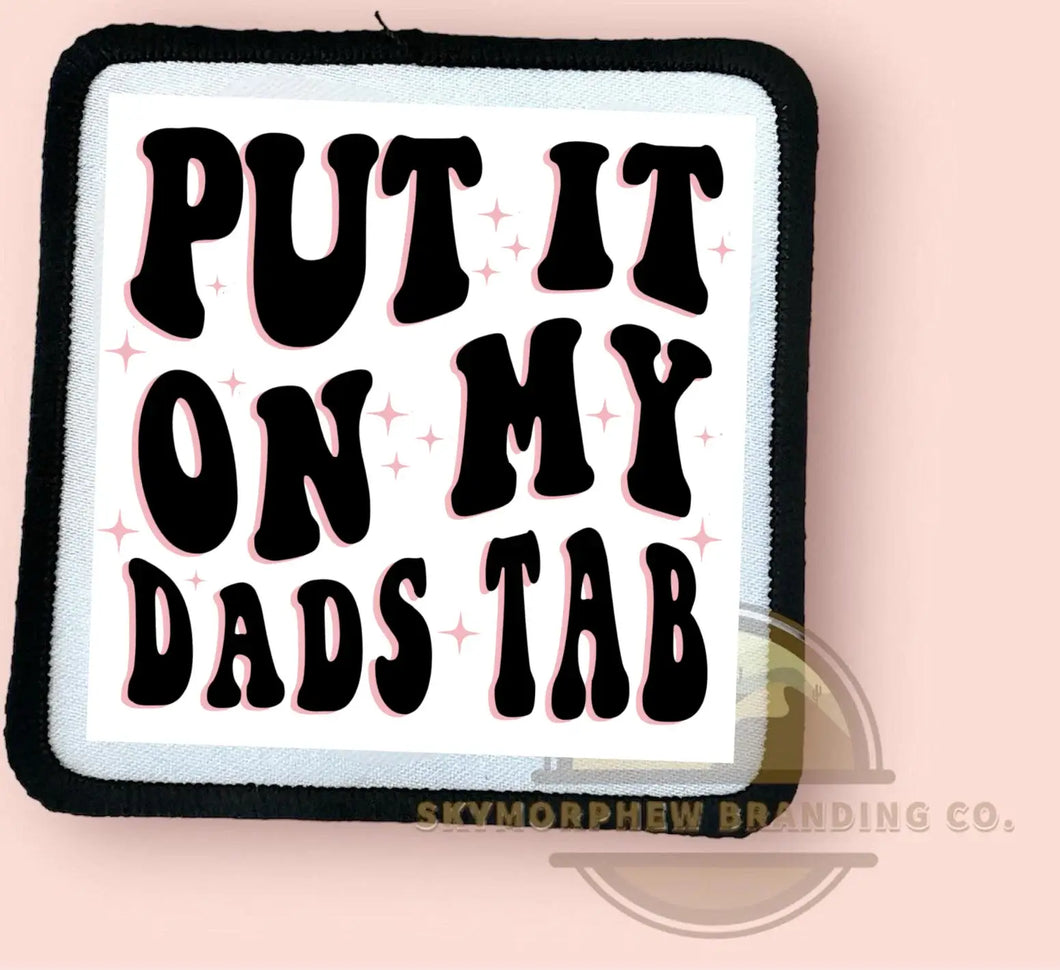 Dads Tab - Pink Star: Patch (Image Printed on Patch)