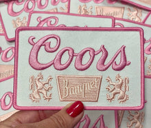 Load image into Gallery viewer, Coors Patch, Trucker Hat Patch, Pink Patch, Beer Patch, Patch for Hat, Embroidery Patch, Trendy Patch, Cowgirl Patch, DIY
