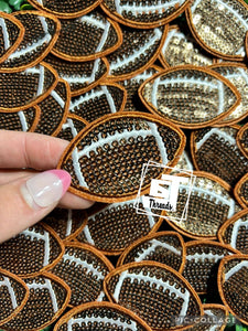 Mini Sequin Football....Cap Patches Only: Mini Sequin Football