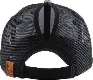 Glitter Meshback Baseball Cap: SIL