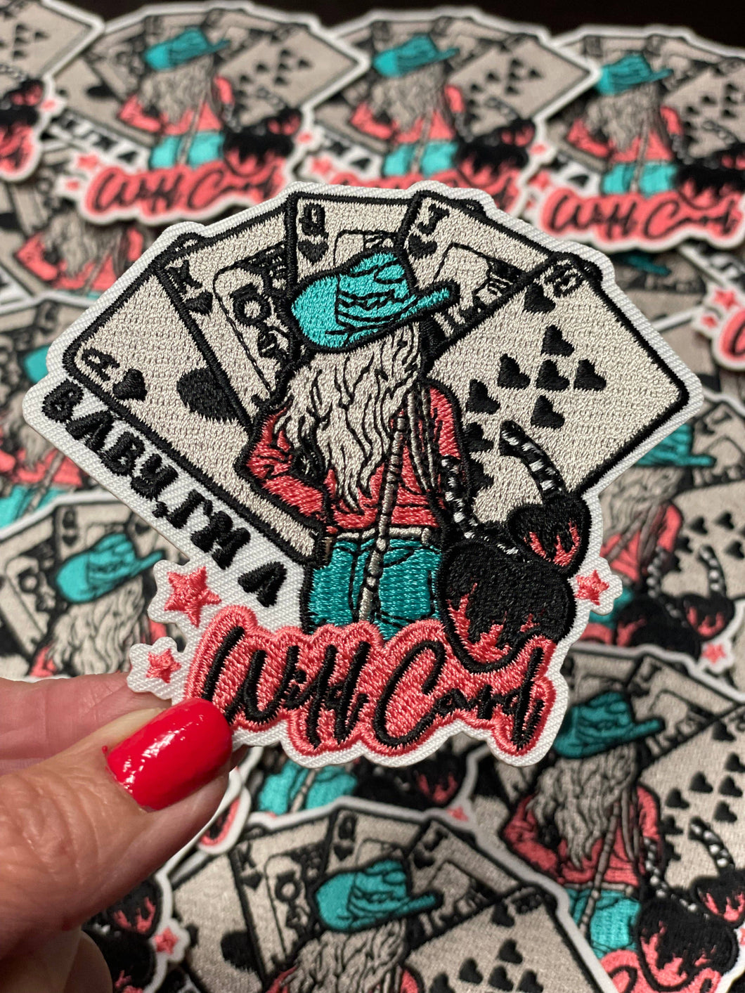 Baby, I'm a Wild Card Patch, Trucker Hat Patch, Boujee Patch, Cowgirl Patch, Western Patch, Pink Patch, Trendy Patch, Preppy Patch, Iron On Patch, DIY