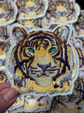 Load image into Gallery viewer, Tiger Patch, Mascot Patch, Small Patches, Embroidery Patch, Iron on Patch, Trucker Hat Patch, Preppy Patch, Bag Patch, Game Day
