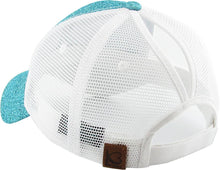 Load image into Gallery viewer, Glitter Meshback Baseball Cap: WHT
