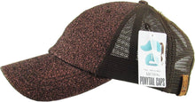 Load image into Gallery viewer, Glitter Meshback Baseball Cap: WHT
