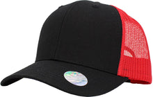 Load image into Gallery viewer, CLASSIC 6 PANEL MESH BACK: BLK-BLK
